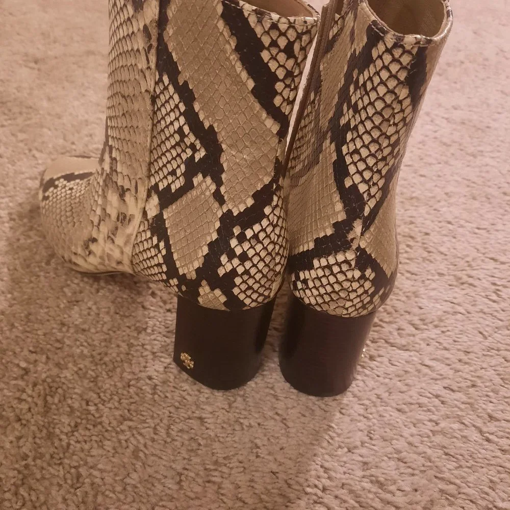 Tory Burch  Roccia Snakeskin Leather Ankle Boots - Picture 4 of 6